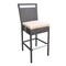 Armen Living Tropez Outdoor Patio Wicker Barstool with Water Resistant Beige Fabric Cushions LCTRBABE - alternate 1